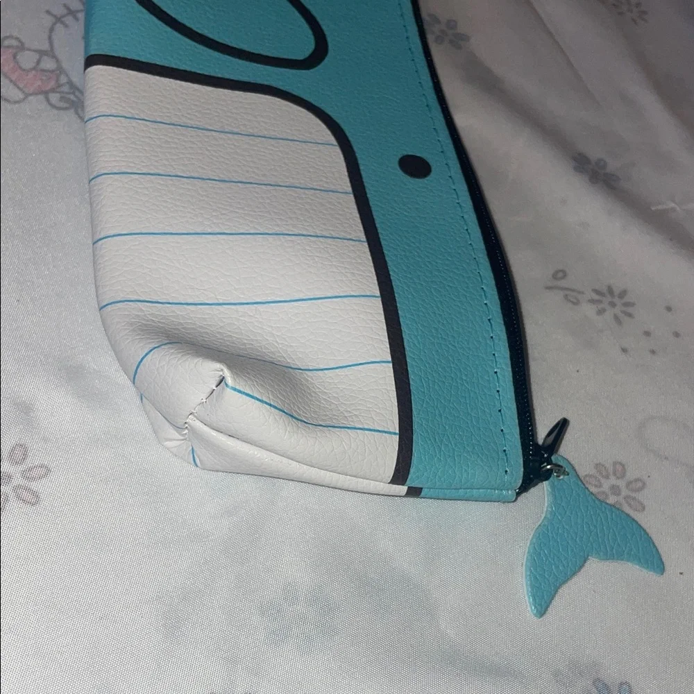 Blue and White Whale Pencil Case